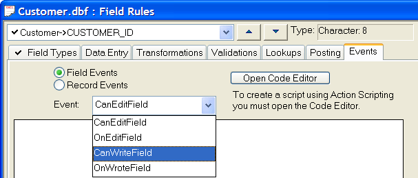 Ug Field Rule Field Events